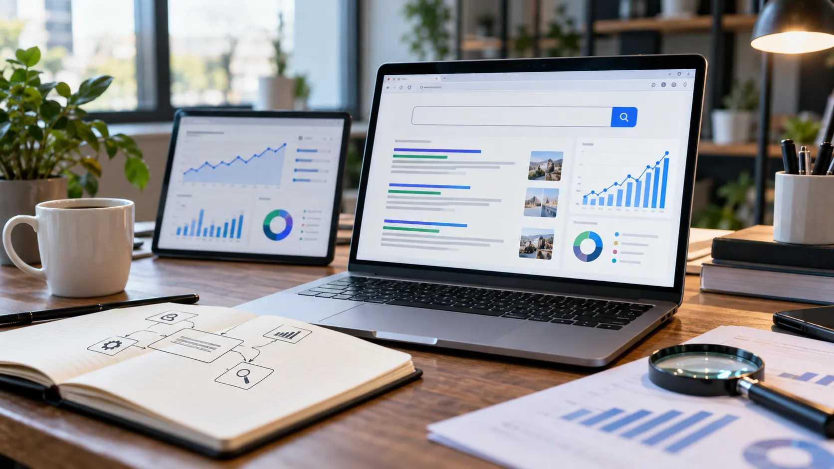 Nowoczesne biuro analityka seo